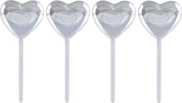 4er-Set Glas-Bewässerungshilfe Herz in Transparent für Deine Pflanzen - Bild 1