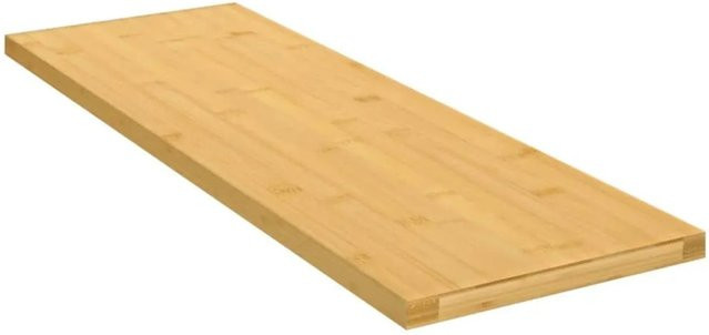 vidaXL Wandregal aus Bambus in Beige, rustikal und lackiert, B/T/H: 60 x 20 x 1,5 cm - Bild 1