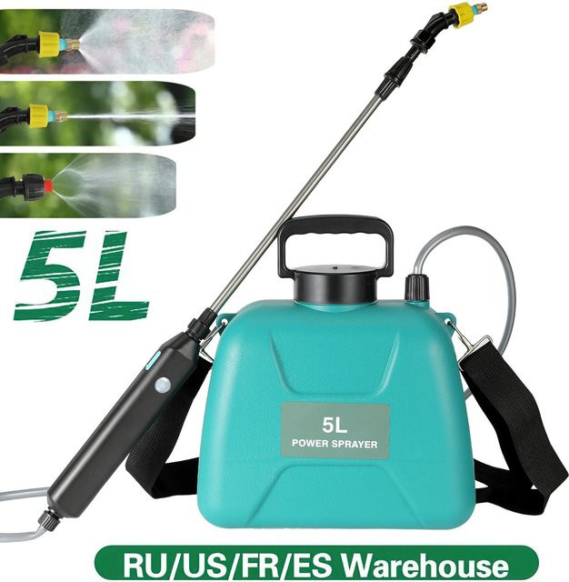 Seeiswork Elektrischer Gartensprüher mit 0,58 l Volumen, automatischer USB-wiederaufladbarer Pflanzensprüher in Grün - Bild 1