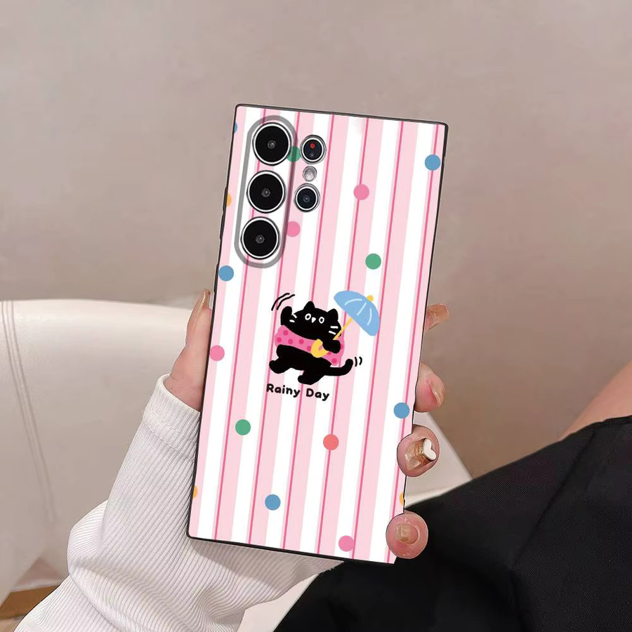 Kawaii süße Katze Handyhülle für Samsung Galaxy S25 S24 S23 S22 S21 S20 Ultra Plus Soft Cover in Multicolour - Bild 4