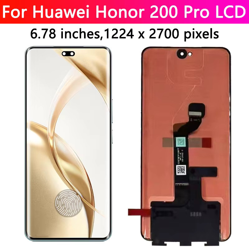 Huawei Honor 200 Pro Ersatzdisplay mit 6,78 Zoll AMOLED Touchscreen und Fingerabdrucksensor in Schwarz - Bild 3