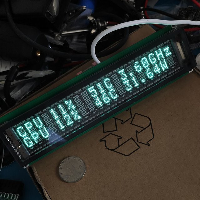 Surenoo 7,87 Zoll SPI UART LCD2USB VFD Phosphorbildschirm LCD-Anzeigemodul für Arduino und AIDA64 - Bild 1