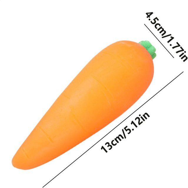 Karotten-Quetschspielzeug, Gemüse-Stressball, Sensorisches Fidget-Spielzeug - Bild 1