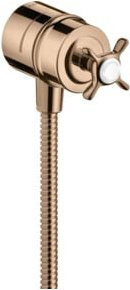 Hansgrohe Axor Montreux Absperrventil mit Rückflussverhinderer und Kreuz, poliertes Rosegold - Bild 1
