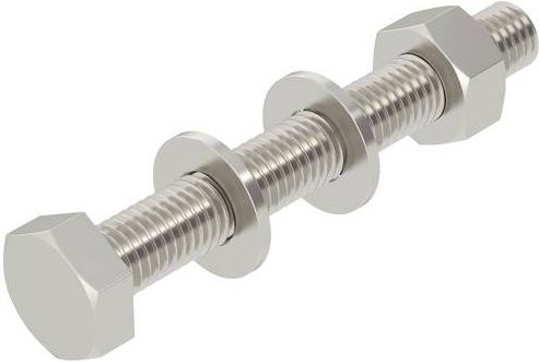OBO Bettermann Sechskantschraube A4-80 aus Edelstahl in Silber, Durchmesser: 10 mm, Länge: 80 mm, 20 Stück - Bild 1