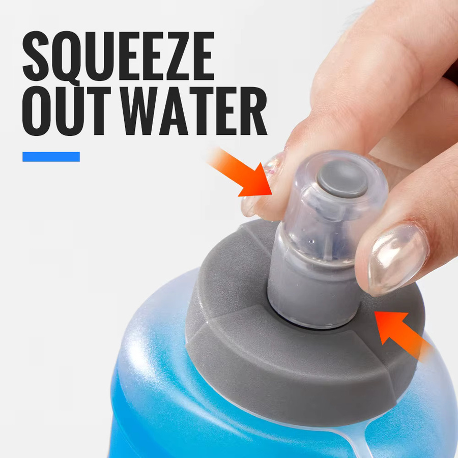 WRELS Faltbare Wasserflasche für Outdoor und Camping, BPA-frei, Blau - Bild 4