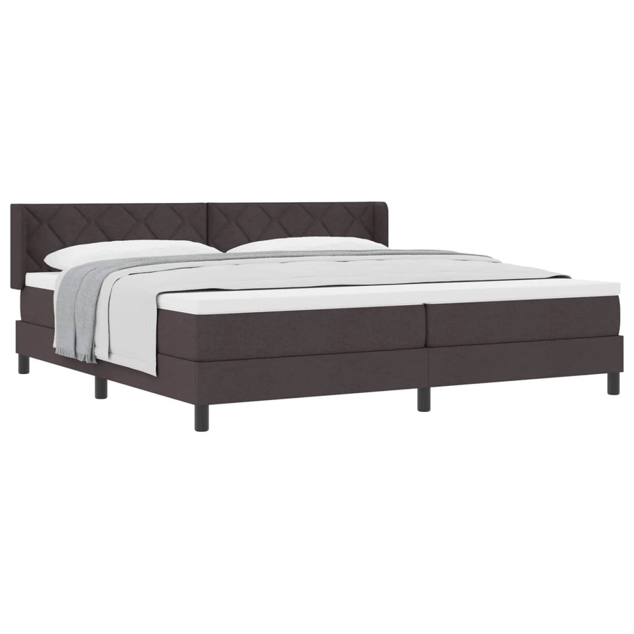 vidaXL Boxspringbett mit Matratze in Dunkelbraun, Hybrid-Konstruktion, B/T: 200 x 200 cm - Bild 2