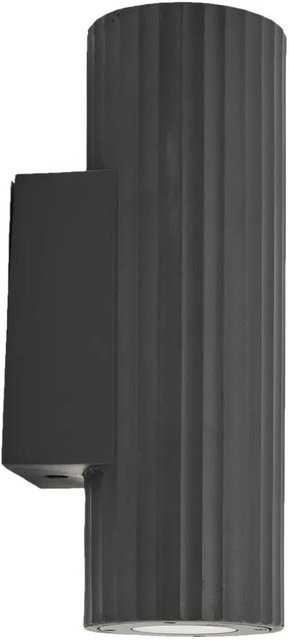 Lindby Beton Wandleuchte Außen Christa, 2-flammig, Schwarz, Modern, GU10, IP54 - Bild 1