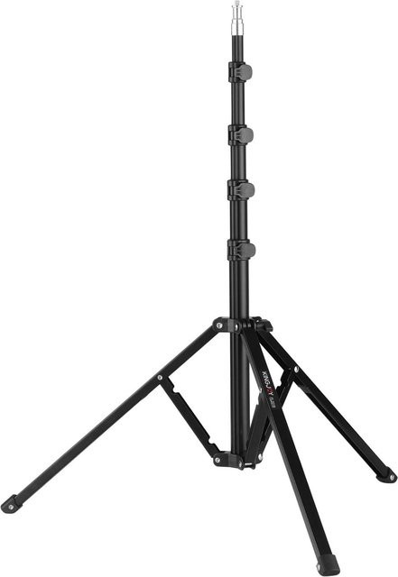 KINGJOY FL2019 verstellbares Metallstativ für Licht mit 8 kg Tragfähigkeit und 1/4 Zoll Schraube in Schwarz - Bild 1