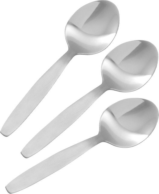 Nirosta Kaffeelöffel Arlberg aus Edelstahl in Silber, 3er Set - Bild 1