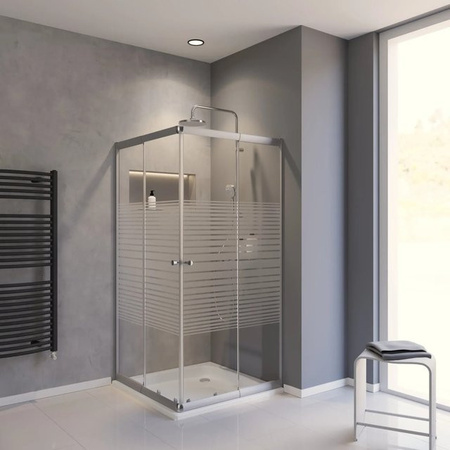 Schulte Eckdusche Sunny Schiebetür in Silber B/T/H: 175 x 90 x 90 cm