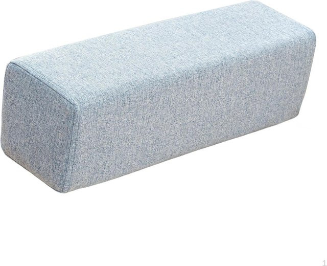 Abnehmbares Armlehnenpolster für Sofa und Kopfteil aus Baumwolle und Leinen in Light Blue - Bild 1