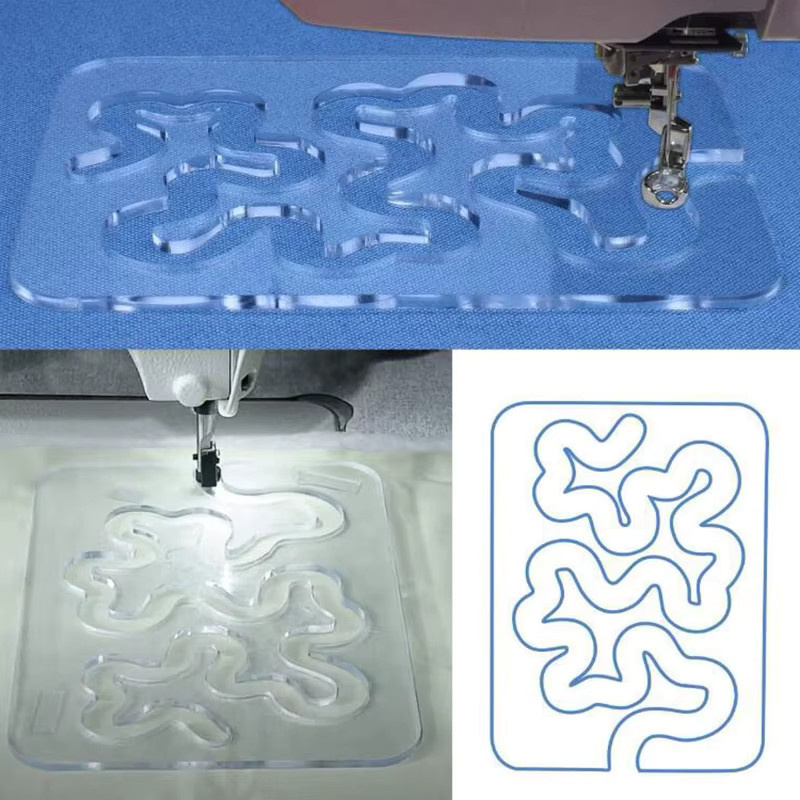 JETTING Free Motion Quilting Lineal Essential Vorlage für die Nähmaschine in Transparent - Bild 2