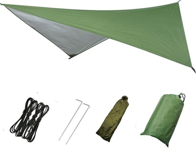 Good Luck Zuo Wasserdichte Markise als ultraleichte Plane für Garten, Camping und Strand, Farbe: Grün, B/B/B: 310 x 310 cm - Bild 1