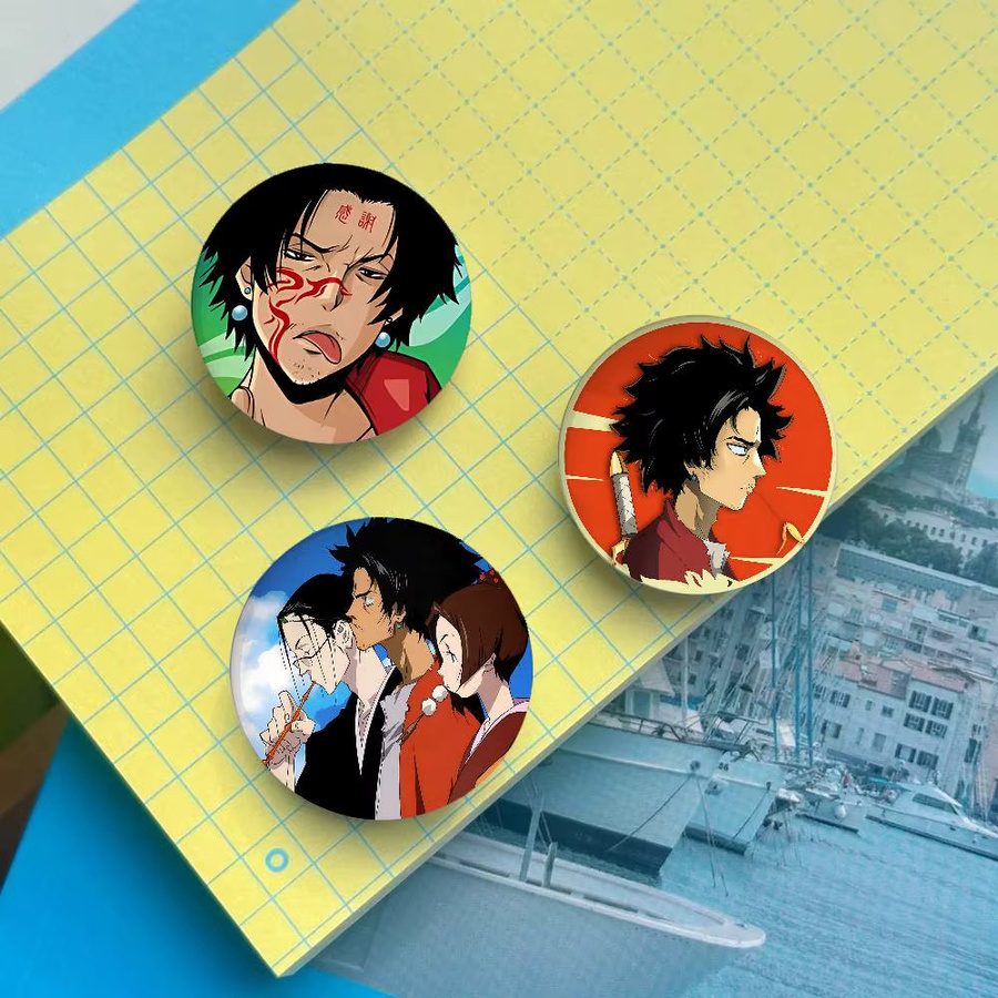 Brosche Anime Samurai Champloo, Weißblech, Unisex - Bild 4