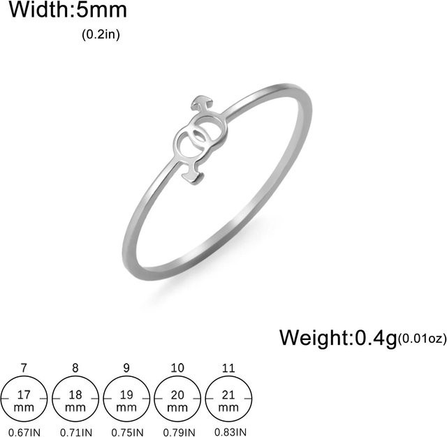 Ring Edelstahl, Silber, Unisex - Bild 1