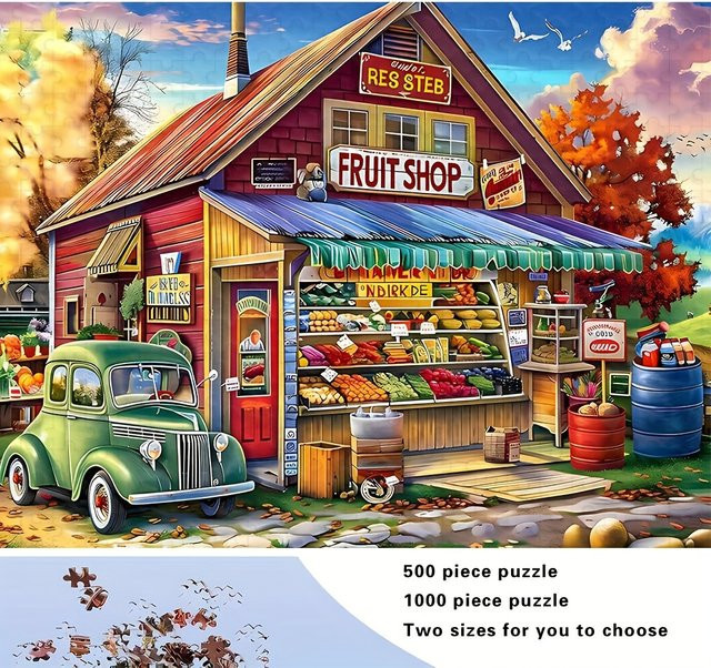 KAYOU Tierfarm-Puzzle, 1.000 Teile, bunt/mehrfarbig - Bild 1