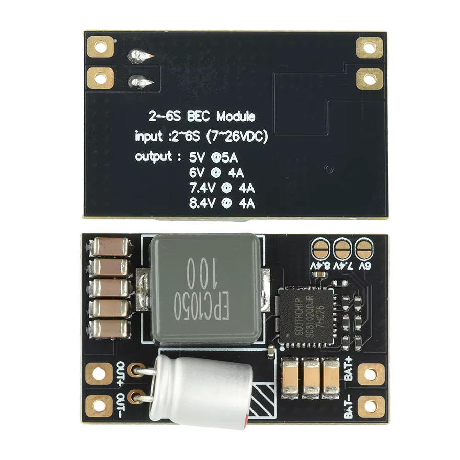 diymore 5A Mini DC-DC BEC Step Down Modul 2-6S 5V für RC FPV Flugzeuge in Schwarz - Bild 2