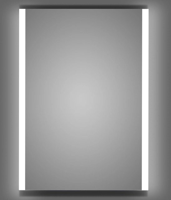 TALOS LED-Badspiegel in Silber mit Aluminiumrahmen, B/H: 50 x 70 cm - Bild 1