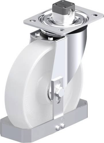 Blickle L-PO 200K-CS11-FS Stahlblech-Lenkrolle aus verzinktem Stahl mit Rad-Durchmesser 200 mm und einer Tragfähigkeit von 400 kg - Bild 1
