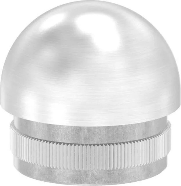 FeNau Rohrkappe aus Edelstahl V2A in Silber, Durchmesser: 33,7 mm, Wandstärke: 2,0 mm, Halbrund zum Einschlagen - Bild 1