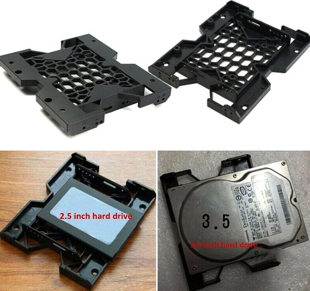SD&HI HDD und SSD Adapter für 5,25 Zoll auf 3,5 Zoll und 2,5 Zoll Montage, Schwarz - Bild 1
