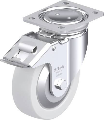 Blickle LUH-SPO 160G-FI-FA Stahlblech-Lenkrolle in Grau und Weiß mit 160 mm Rad-Durchmesser und 850 kg Tragfähigkeit - Bild 1