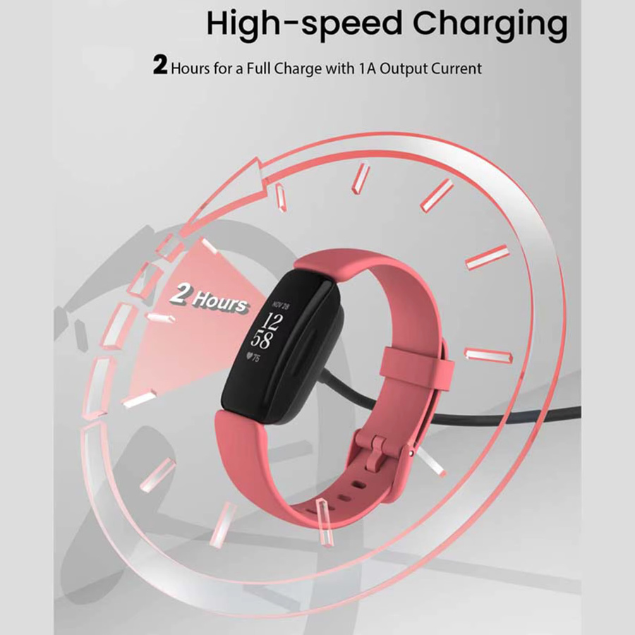 Fitbit Ersatz Ladekabel für Ace 3 und Inspire 2 Fitness Tracker in Schwarz - Bild 3