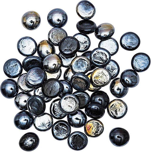 idee. Creativmarkt Glasnuggets Schwarz Irisierend 700g - Bild 1