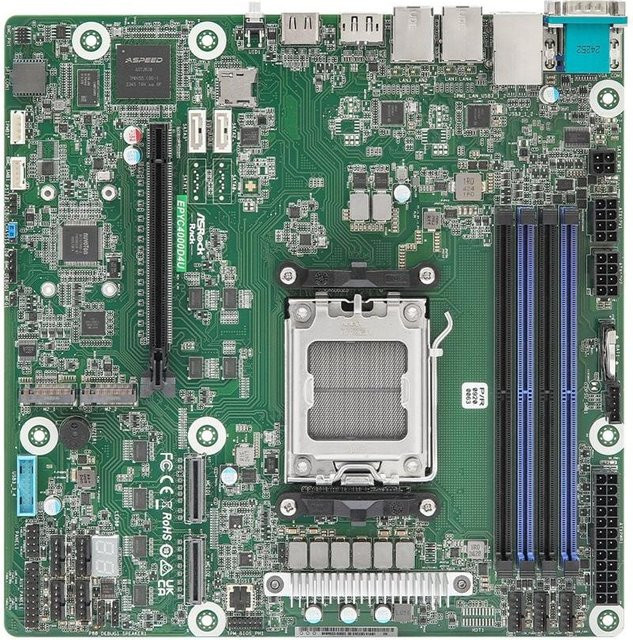 ASRock Rack EPYC4000D4U Server-Mainboard Micro-ATX mit Sockel AM5, DDR5 und NVMe/M.2 Unterstützung - Bild 1