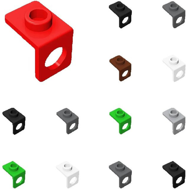 alibricks Hals Halterung Zurück Stud Ziegel, Bausteine, 50-teiliges Set, Grün - Bild 1