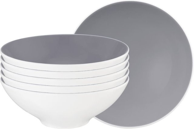 Seltmann Weiden Dessertschalen Life Fashion aus Keramik, 6er Set, Weiß und Multicolour, Durchmesser: 14,6 cm - Bild 1
