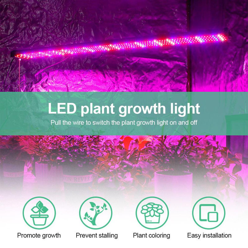 GoolRC LED-Wachstumslichter für Zimmerpflanzen, Vollspektrum mit 5000 K Tageslicht, Rot und Blau, verknüpfbar und höhenverstellbar, Farbe: Schwarz/Lila, Breite: 50 cm - Bild 8
