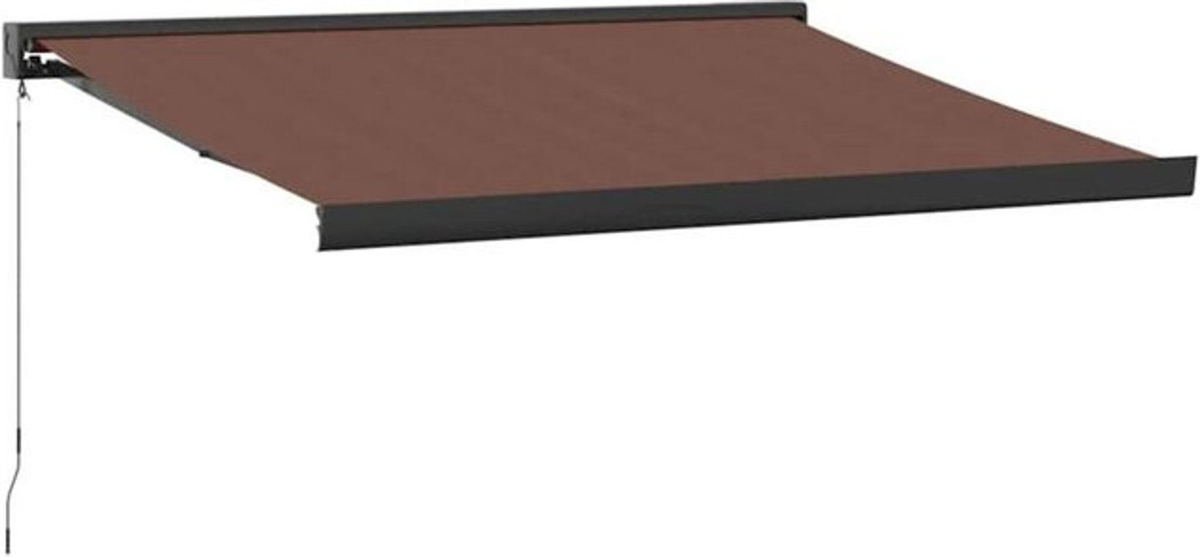 Manuelle Markise von Vidaxl in Braun aus Aluminium und Polyester, Breite: 350 cm, Höhe: 250 cm - Bild 1