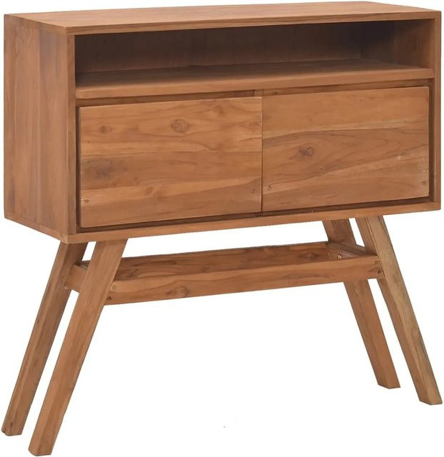 vidaXL Konsolentisch aus Teak-Massivholz in Braun, B/T/H: 80 x 30 x 80 cm - Bild 1