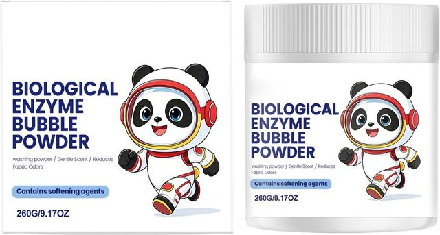 Hong Hollyland Biologisches Enzym-Schaumpulver Waschmittel mit sanftem Duft, 260 g, Weiß - Bild 1