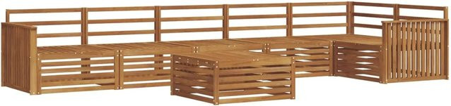 vidaXL Outdoor-Sofagarnitur 7-teilig aus Massivholz Akazie in Braun - Bild 1