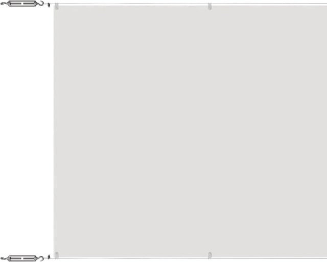 vidaXL Senkrechtmarkise Weiß aus Polyester mit Drop-Arm, Wandmontage, Breite: 60 cm, Höhe: 800 cm - Bild 1