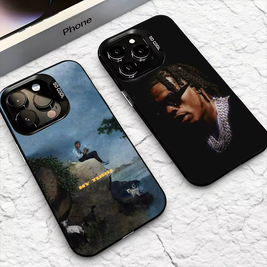 L-Lil Baby Rapper Handyhülle für iPhone 11 bis 16 Pro Max Plus in Multicolour mit Protect Plating Design - Bild 2