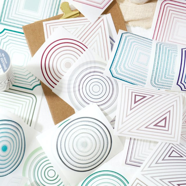 Journal GO Washi Tape Endless Frames Long Loop Multicolor, B: 9 cm, L: 200 cm, Gestanzte TapeStickers für DIY Collage, Junk Journal und Scrapbooking - Bild 1