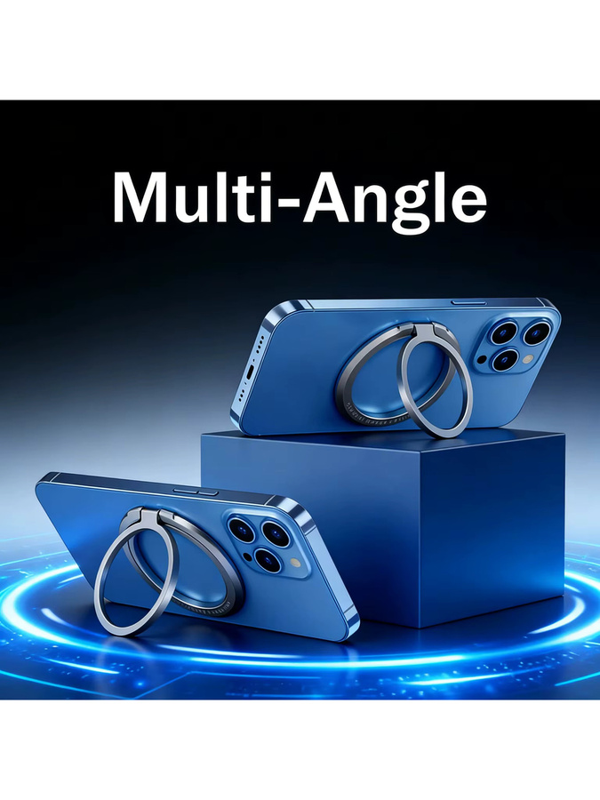 Magnetischer Telefonringhalter für MagSafe in Lila, abnehmbarer Fingergriff und 360 Grad drehbarer Ständer für iPhone und Samsung - Bild 7