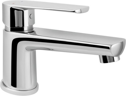 WELLWATER Einhebelmischer für das Badezimmer in Silber mit verchromtem Design und wassersparender Cold-Start Kartusche - Bild 1