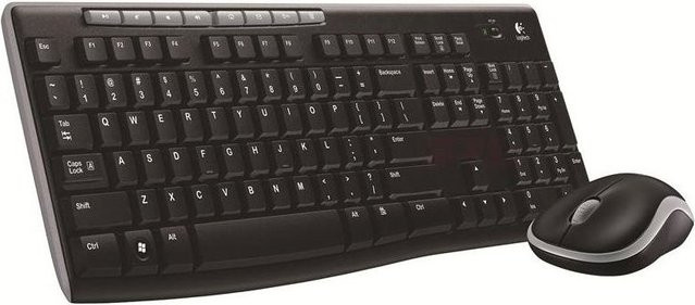 Logitech Wireless Combo MK270 Tastatur-und-Maus-Set in Schwarz mit US-Layout - Bild 1