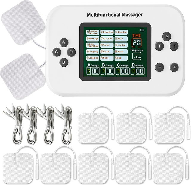 Raiuleko Elektrischer Muskelstimulator, 4-in-1 EMS TENS, Weiß, Unisex - Bild 1