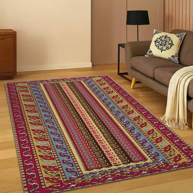 VIKAMA Persischer Teppich im marokkanischen Stil, rutschfeste Bodenmatte in Multicolour für Wohnzimmer, Schlafzimmer oder Küche - Bild 1