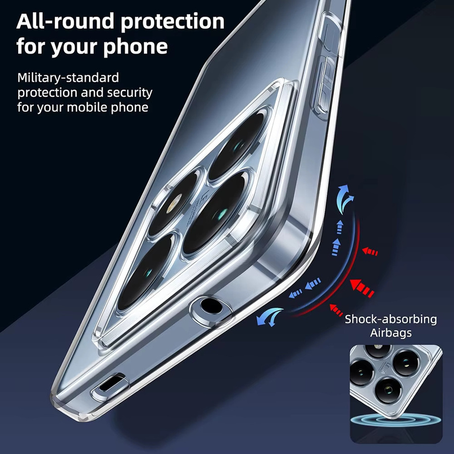Transparente TPU-Schutzhülle für Xiaomi Mi 17 15 15T 14 14T 13 13T 12 12T 11 11T 10 Lite 10T Pro, Ultradünne Silikonhülle in Transparent - Bild 2