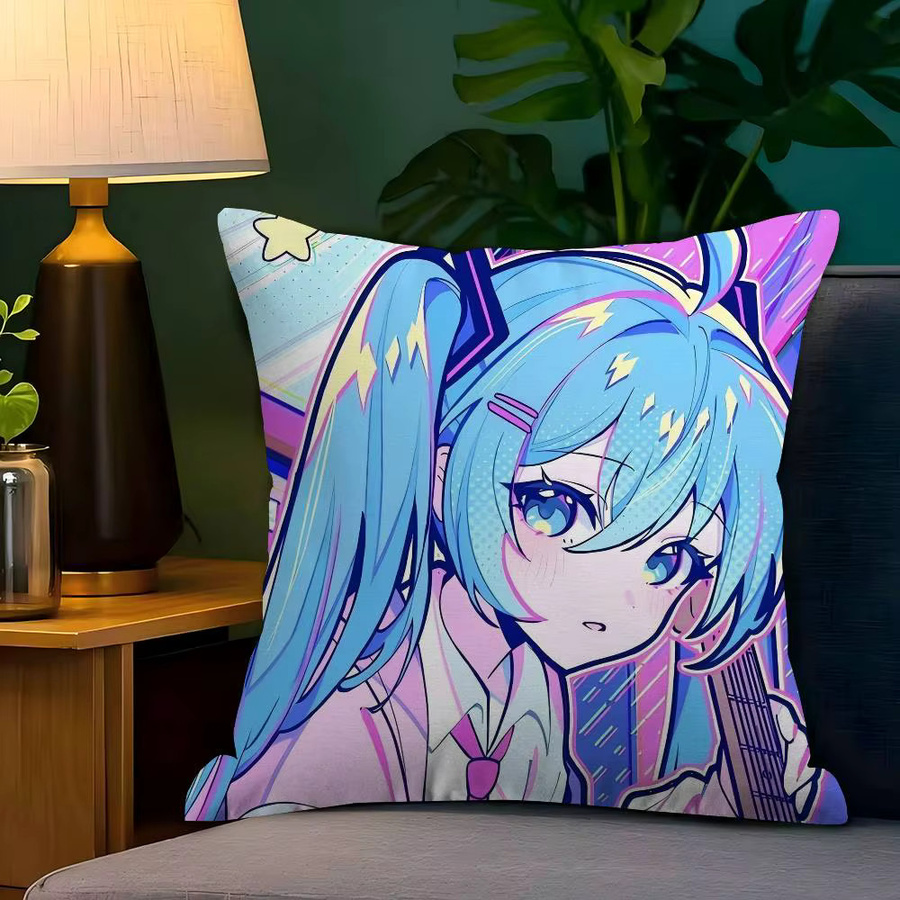 Hatsune Miku Kissenbezug mit Grafikdesign in Multicolour für Sofa und Auto - Bild 4