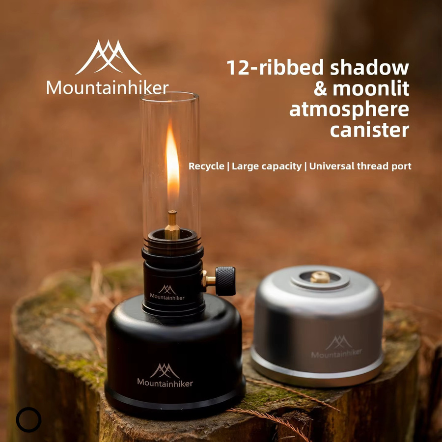 MOUNTAINHIKER 12 Prisma Gasflaschen Set mit dreiteiligem tragbarem aufblasbarem Universalgewindeanschluss für Outdoor-Campingausrüstung - Bild 2