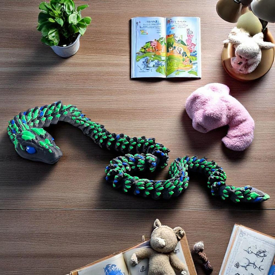 Yiran bag 3D-gedruckte Schlange, Gelenkiges Spielzeug, Bunt / Mehrfarbig - Bild 5
