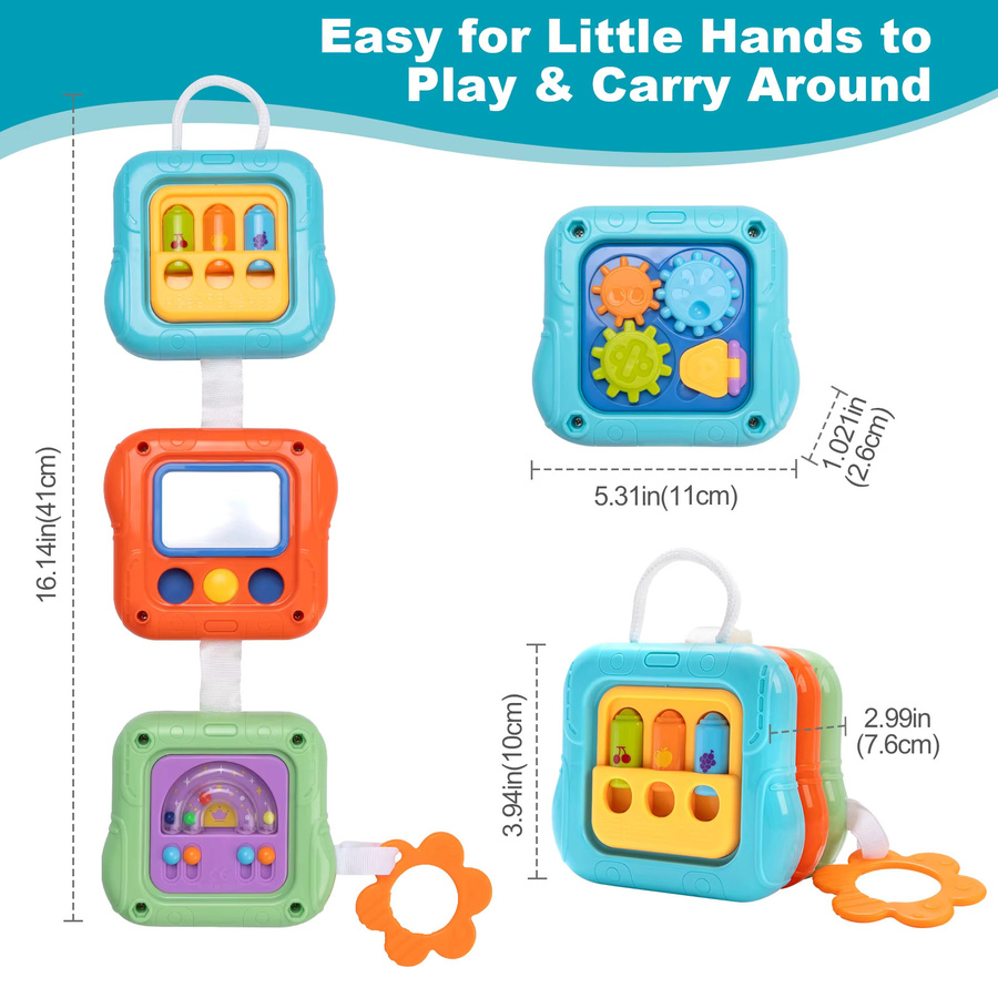 COOLPLAY Handtaschen-Activity-Cube, sensorisches Spielzeug, bunt / mehrfarbig - Bild 2